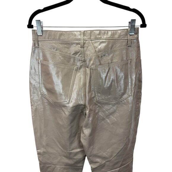 Abercrombie & Fitch 90s Straight Curve Love Patent Vegan Leather Pants 30/10 - Picture 7 of 14